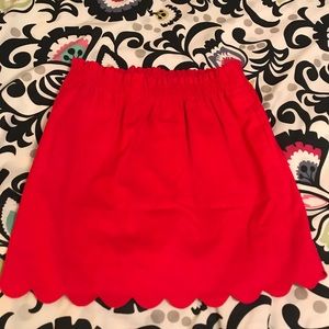 J Crew Scalloped Sidewalk Skirt